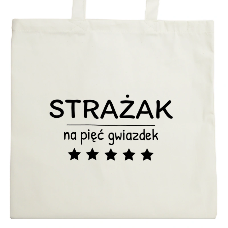 Strażak Na 5 Gwiazdek - Torba Na Zakupy Natural