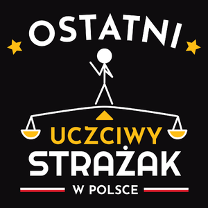 Ostatni uczciwy strażak w polsce - Męska Bluza z kapturem Czarna