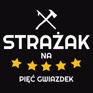 Strażak Na 5 Gwiazdek - Męska Bluza z kapturem Czarna