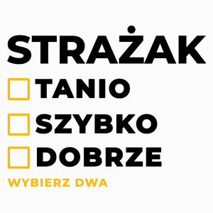 Szybko Tanio Dobrze Strażak - Poduszka Biała