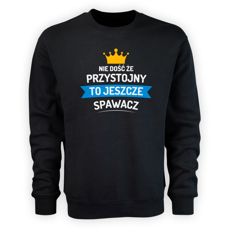 Przystojny Spawacz - Męska Bluza Czarna