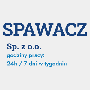 Spawacz Sp. Z O.o. Godziny Pracy - Męska Koszulka Biała