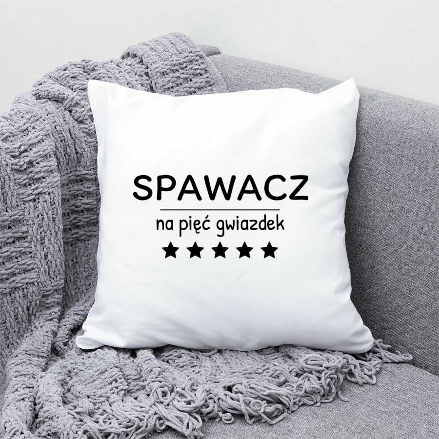 Spawacz Na 5 Gwiazdek - Poduszka Biała