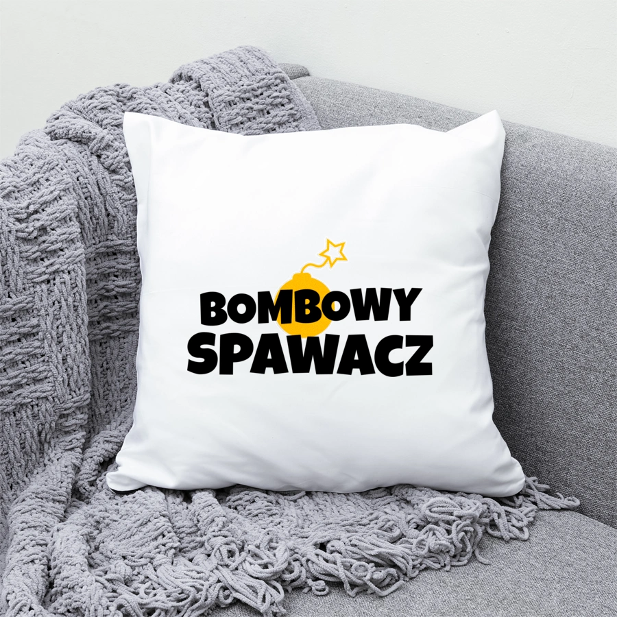 Bombowy Spawacz - Poduszka Biała