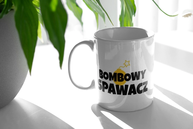 Bombowy Spawacz - Kubek Biały