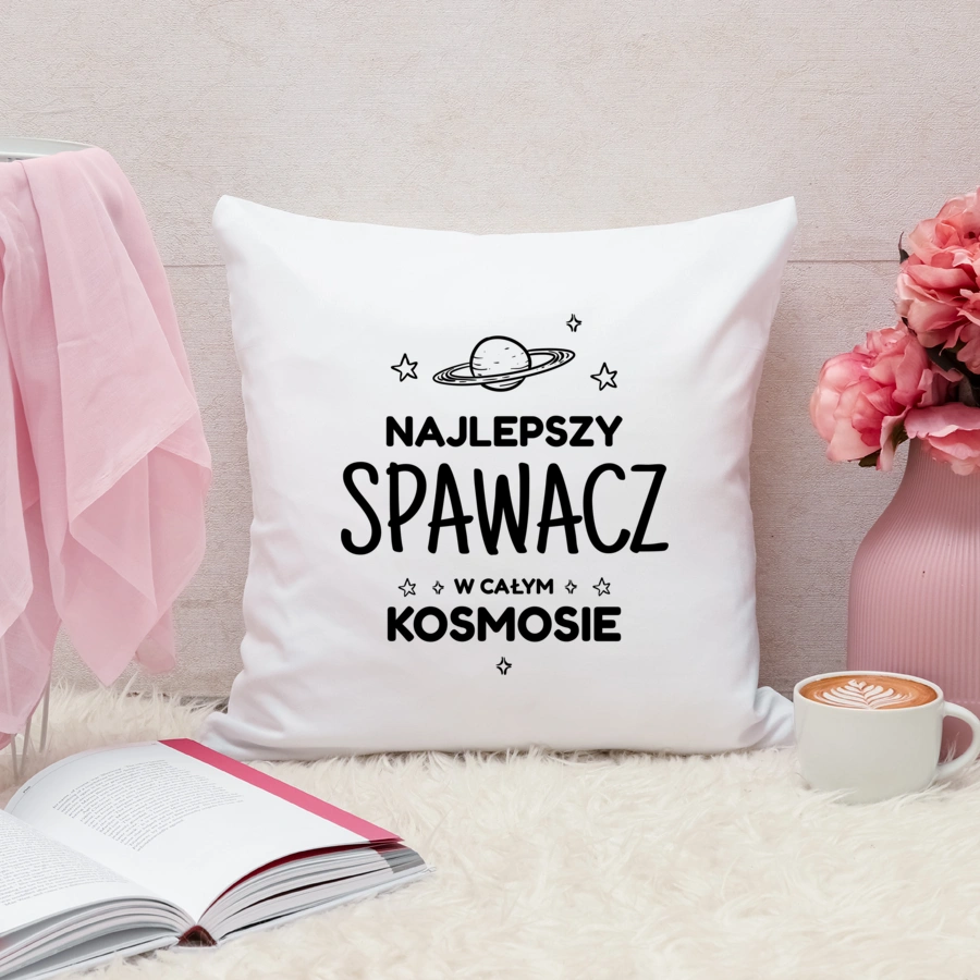 Najlepszy Spawacz W Kosmosie - Poduszka Biała