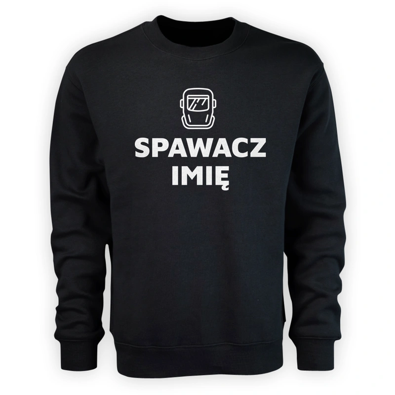 Napis Spawacz - Męska Bluza Czarna