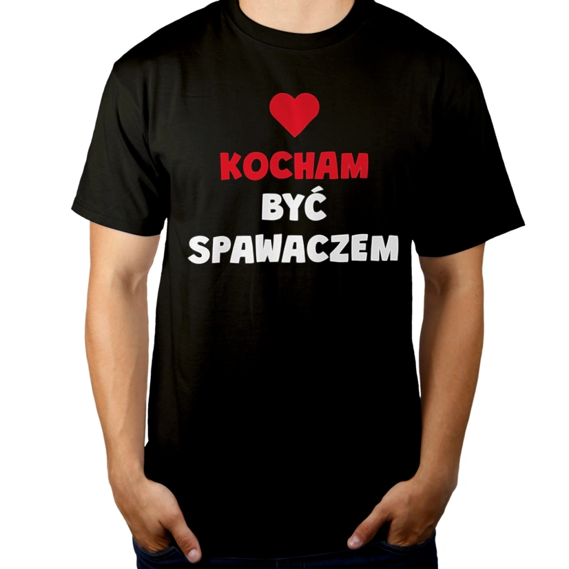 Kocham Być Spawaczem - Męska Koszulka Czarna