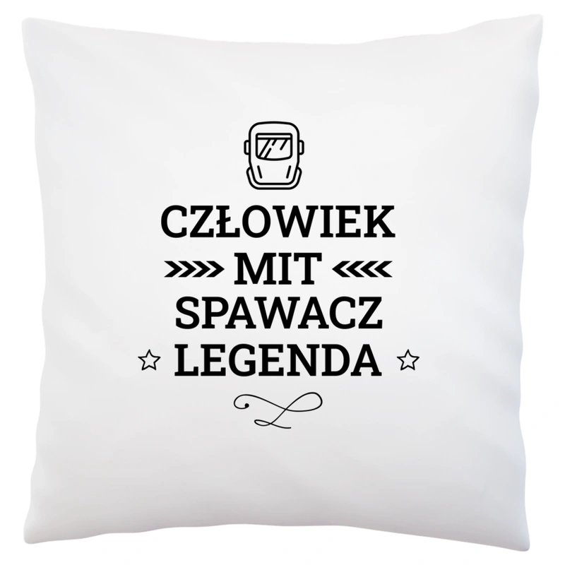 Spawacz Mit Legenda Człowiek - Poduszka Biała