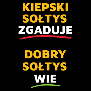 Dobry Sołtys Wie A Nie Zgaduje - Torba Na Zakupy Czarna