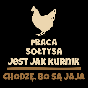 Praca Sołtysa Jest Jak Kurnik - Torba Na Zakupy Czarna