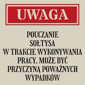 Uwaga Pouczanie Sołtysa - Torba Na Zakupy Natural