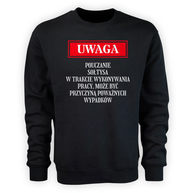 Uwaga Pouczanie Sołtysa - Męska Bluza Czarna