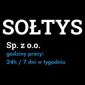 Sołtys Sp. Z O.o. Godziny Pracy - Torba Na Zakupy Czarna