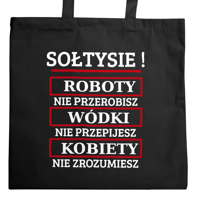 Sołtysie! Roboty Nie Przerobisz! - Torba Na Zakupy Czarna