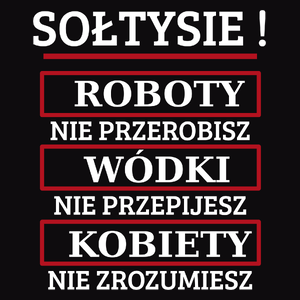 Sołtysie! Roboty Nie Przerobisz! - Męska Bluza z kapturem Czarna