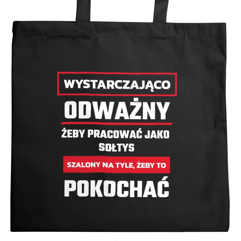 Odważny Szalony Sołtys - Torba Na Zakupy Czarna