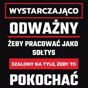 Odważny Szalony Sołtys - Męska Bluza z kapturem Czarna