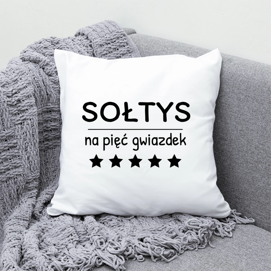 Sołtys Na 5 Gwiazdek - Poduszka Biała