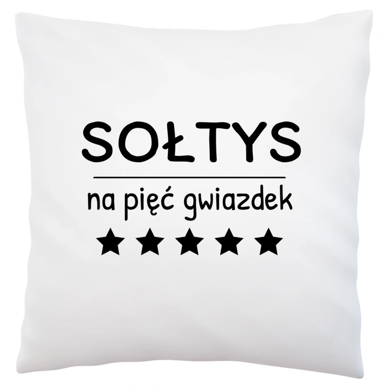 Sołtys Na 5 Gwiazdek - Poduszka Biała