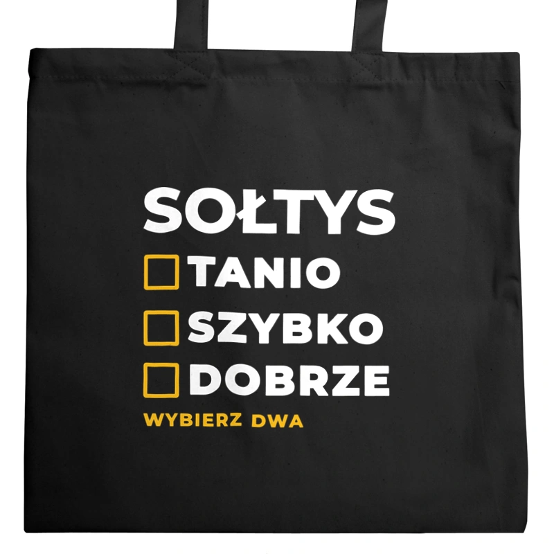 Szybko Tanio Dobrze Sołtys - Torba Na Zakupy Czarna