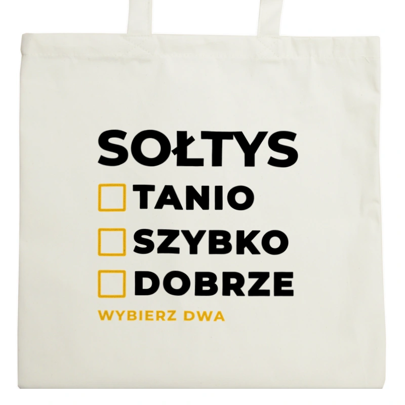 Szybko Tanio Dobrze Sołtys - Torba Na Zakupy Natural