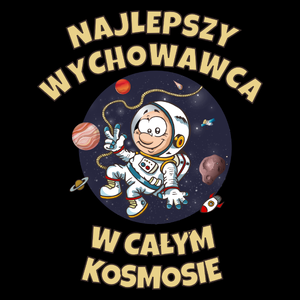 Najlepszy Wychowawca W Całym Kosmosie - Torba Na Zakupy Czarna