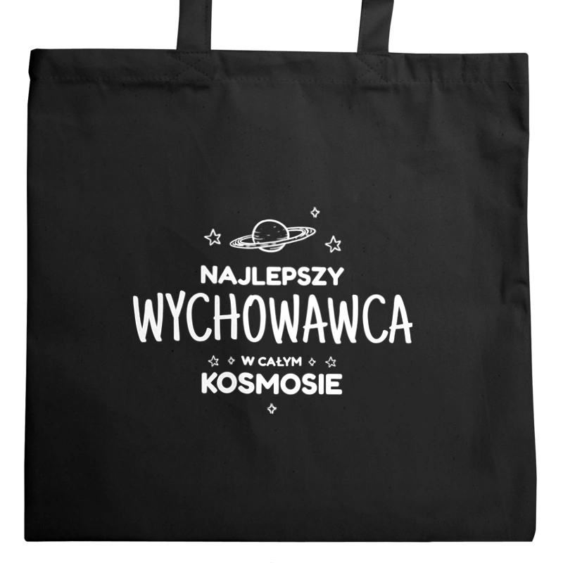 Najlepszy Wychowawca W Kosmosie - Torba Na Zakupy Czarna