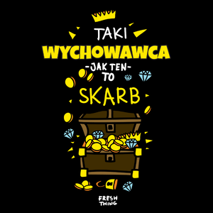 Taki Wychowawca To Skarb - Torba Na Zakupy Czarna