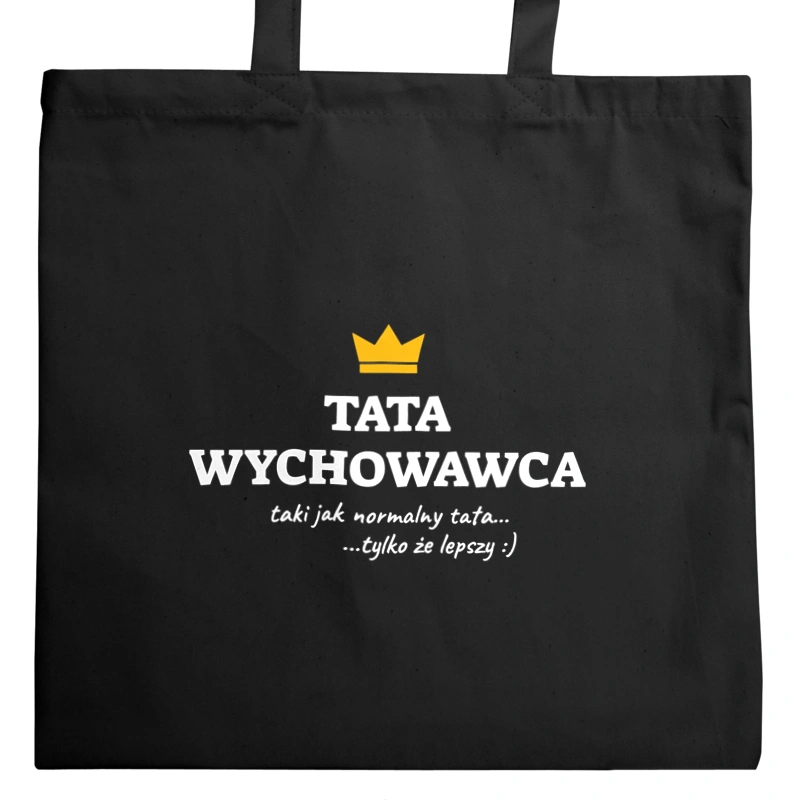 Tata Wychowawca Lepszy - Torba Na Zakupy Czarna