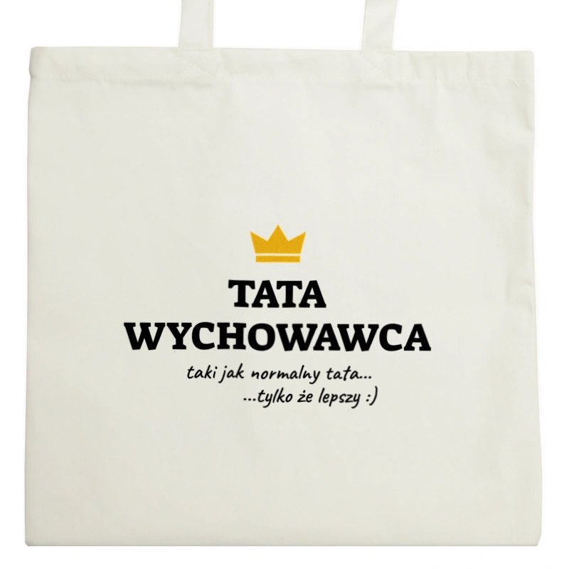 Tata Wychowawca Lepszy - Torba Na Zakupy Natural