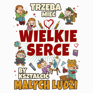 Nauczyciel Wielkie Serce - Poduszka Biała