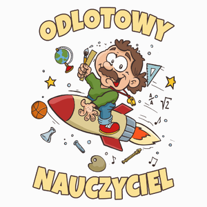 Odlotowy Nauczyciel - Poduszka Biała