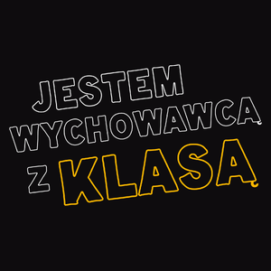 Jestem wychowawcą z klasą dzień nauczyciela - Męska Koszulka Czarna