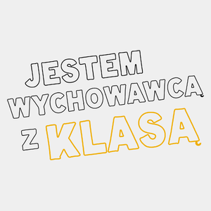 Jestem wychowawcą z klasą dzień nauczyciela - Męska Koszulka Biała