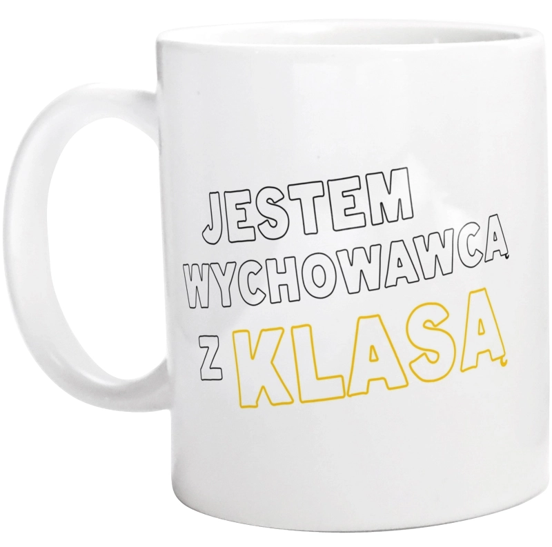 Jestem wychowawcą z klasą dzień nauczyciela - Kubek Biały