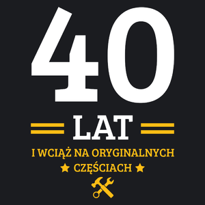 40 Lat I Wciąż Na Oryginalnych Częściach - Damska Koszulka Czarna