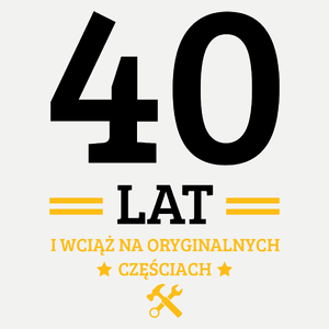 40 Lat I Wciąż Na Oryginalnych Częściach - Damska Koszulka Biała