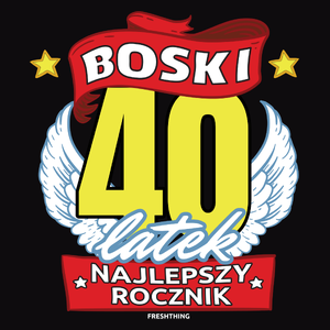 Boski 40Latek - Męska Koszulka Czarna