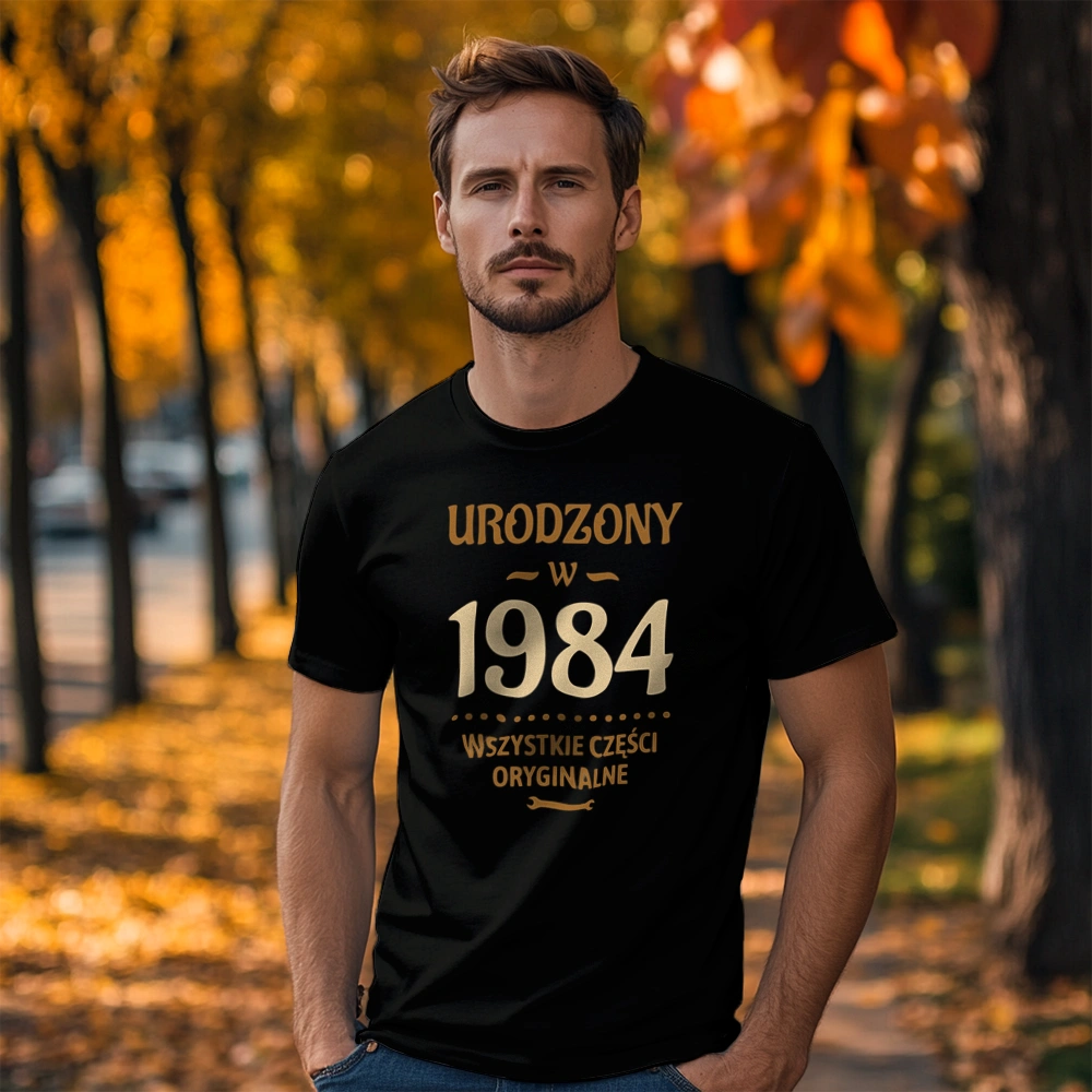 Urodzony W 1983 Wszystkie Części Oryginalne - Męska Koszulka Czarna