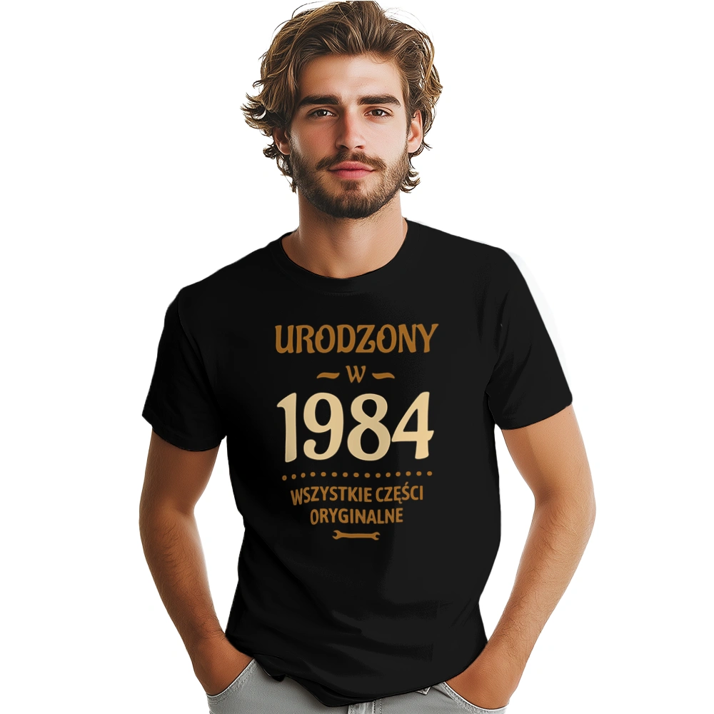 Urodzony W 1983 Wszystkie Części Oryginalne - Męska Koszulka Czarna