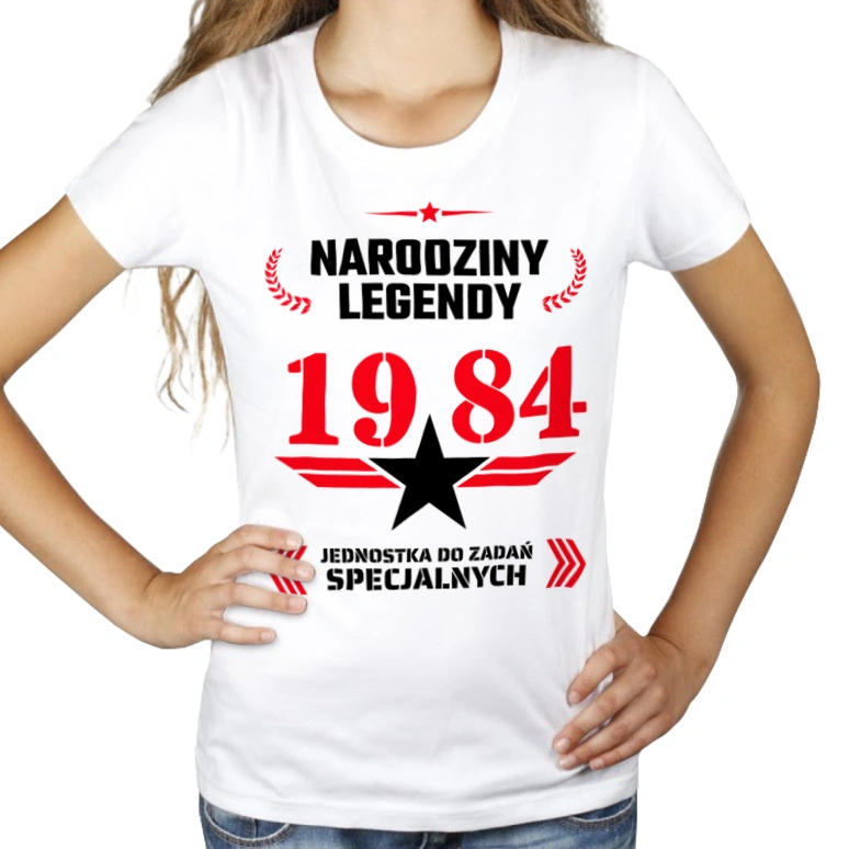 Narodziny Legendy 1983 40 Lat - Damska Koszulka Biała