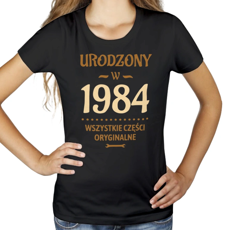 Urodzony W 1983 Wszystkie Części Oryginalne - Damska Koszulka Czarna