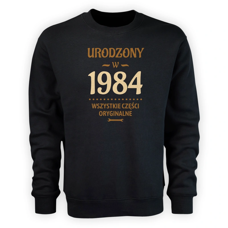 Urodzony W 1983 Wszystkie Części Oryginalne - Męska Bluza Czarna