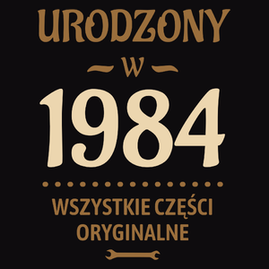 Urodzony W 1983 Wszystkie Części Oryginalne - Męska Bluza Czarna