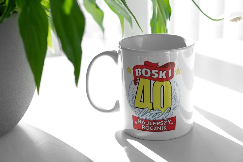 Boski 40Latek - Kubek Biały