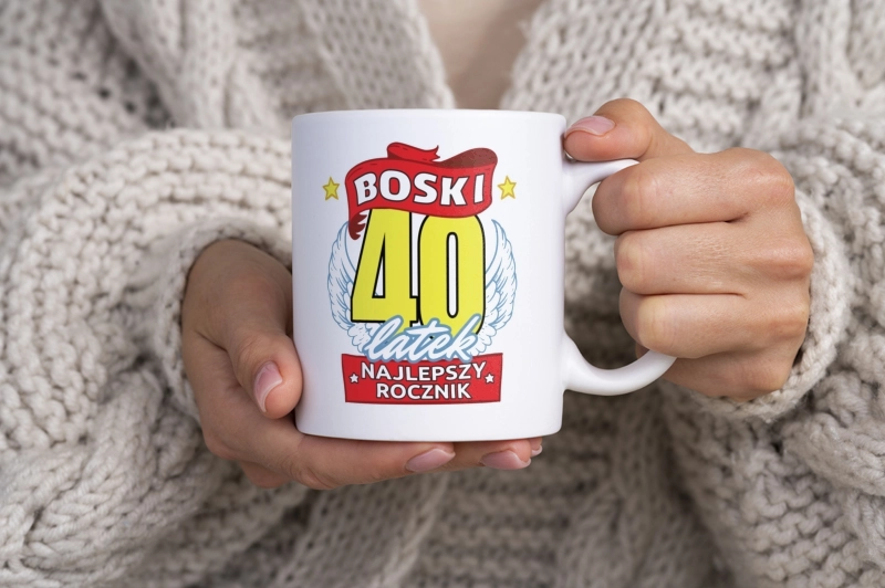 Boski 40Latek - Kubek Biały