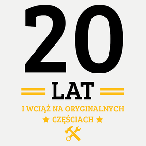 20 Lat I Wciąż Na Oryginalnych Częściach - Damska Koszulka Biała