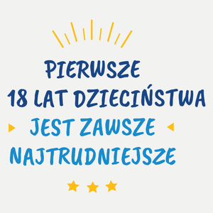 Pierwsze 18 Dzieciństwa Urodziny - Damska Koszulka Biała