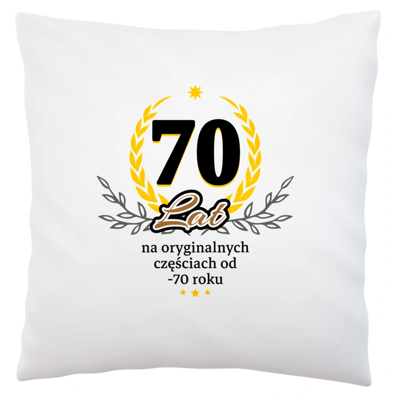 70 Na Oryginalnych Częściach Od 1953 Roku - Poduszka Biała